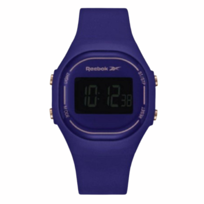 Reebok Fluidity RV-FLD-U9-PNIN-N3 Bold Purple Silicone with SS Buckle Digital Women Watch 